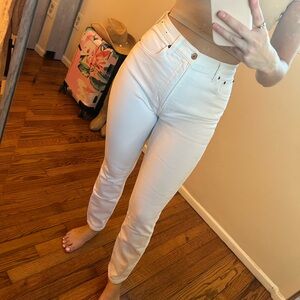 Abercrombie & Fitch High Rise White Jeans